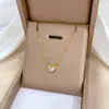 [Acero de titanio para todo el cuerpo] estilo genial personalidad amorosa estilo minimalista collar de oro real en el horno cadena para la clavícula de celebridad de Internet femenina