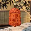 Acessórios de pingente tradicionais feitos à mão da popular marca HeXiang, ornamento para pendurar no carro, amuleto triangular da paz