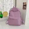 Mochila Versátil Estilo Japonês para Estudante Universitário Grande Capacidade Simples Mochila Escolar Estilo Coreano ins para Aluno do Ensino Médio Cor Sólida Bolsa de Ombro Duplo