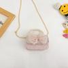 Bolso infantil, bandolera de princesa coreana, con lazo de dibujos animados, estilo Chanel, con cadena.
