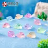 Micro-paisaje vida marina luminosa animales pequeños cangrejos langostinos cangrejos ermitaños adornos decorativos DIY