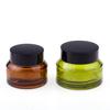 Pote de creme para áreas específicas 15g30g50g pote de creme ombro oblíquo pote de creme verde oliva pote de creme para olhos