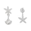 Cross-border Hot Sale Ocean Series Starfish Shell AliExpress Hot Sale Novo Estilo Cobre All-match Brincos da moda