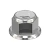 Aleación de Aluminio Plata Tuerca Hexagonal con Brida Antiaflojamiento Antideslizante Tapa de Tornillo Engrosada M2M2.5M3M4M5M6M8