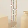 Cadena de Collar de Acero Inoxidable Dorado Lele Jewelry Corazón de Doble Capa Estilo Minimalista Simple Moda Joyería Creativa para Mujeres