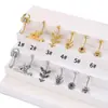 Popular Europeo y Americano Araña de Circonita Anillo para Palma del Ombligo Botón del Ombligo Completo Acero Inoxidable 316L Personalizado Joyería de Piercing para Uña del Ombligo