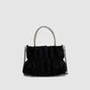 Nova Mini Bolsa de Mão com Strass 2026 com Design Plissado, Estilo Socialite, Bolsa Transversal Fashion para Festa com Corrente de Nuvem Feminina