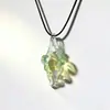 Pingente de Concha de Vidro Importado de Zibo, Joia de Colar de Vidro Novo Estilo, Artesanato, Presentes, Puramente Feito à Mão