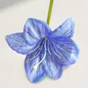 Lirio de un solo tallo artificial para decoraciones de hoteles y centros comerciales, decoración para fotografía de bodas, materiales florales para manualidades, flores al por mayor
