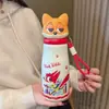 Botella de Agua Térmica Infantil Zootopia, Regalo de Cumpleaños y Año Nuevo para Niñas, Vaso de Agua Portátil Elegante con Correa para Estudiantes y Trabajadores de Oficina