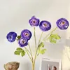 Flor artificial de loto rocío de 6 cabezas loto rocío de mil capas arreglo floral de boda decoración exhibición del hogar accesorios para sesión de fotos de ropa suave venta al por mayor