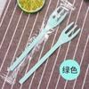 Tenedor de plástico desechable para pastel alargado 14cm mayoreo empaque individual 100 tenedor para fruta tenedor para postre letrero