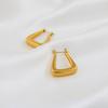 Moda estilo Hong Kong pendientes chapados en oro de 18 quilates acero inoxidable geométricos pendientes de Joker pendientes de moda europeos y americanos al por mayor