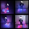 Puesto balón de fútbol luminoso flash balón pat balón con cuerda fitness lanzamiento inflable balón de cadena juguetes para niños mayoreo