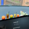 Pantalla de coche de gato adornos pequeños accesorios para coche decoraciones de consola central de coche accesorios pequeños para coche eléctrico
