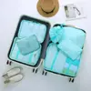 Bolsa de almacenamiento para viaje juego de siete piezas bolsa de almacenamiento para clasificación de ropa de maleta engrosada de viaje juego de 7 piezas fabricante