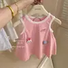 Vestido Regata Cartoon Novo de Verão 2026 para Meninas, Vestido Estiloso e Fofo para Meninas Jovens, Vestido de Princesa da Moda