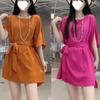 Conjunto de Moda de Verano para Mujer Estilo Sudeste Asiático, Elegante Conjunto de Dos Piezas con Top Cruzado y Shorts que Ceñen la Cintura para Mujer