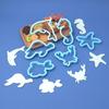 Fábrica Criativa Fornecimento Direto Ferramentas Decorativas de Simulação para Assar Peixe Pequeno Estrela do Mar Tartaruga Animal Marinho Plástico Forma de Bolo