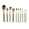 Set de Brochas de Maquillaje de Aguacate con Cerdas Suaves para Difuminar el Rostro, Sombra de Ojos Debajo del Ojo, Contorno de Nariz, Delineador en Forma de Hoja y Pincel para Sombras de Ojos de Detalle