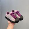 Tenis Negros con Puntera de Concha Versión Ancha 2025 para Niños Nuevos Retro Felpa Versátiles Estudiante Casual Zapatillas Deportivas Modernas