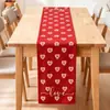 Bandeira de Mesa para Mesa de Centro, Antiderrapante, Não Fofa Facilmente, Elementos de Carta de Amor, Atmosfera de Feriado de Dia dos Namorados, Decoração de Mesa, Sala de Estar