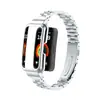 Adequado para Pulseira do Relógio Huawei Band 10, Pulseira de Pulso de Aço Inoxidável Sólido com Três Contas, Pulseira de Metal Universal para Huawei 987 Band