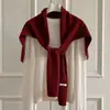 Chal de punto en forma de T 100% Lana para Mujer en Otoño e Invierno Nuevo Color Café Protector de Cuello Cálido Chaleco Bufanda para Mujer