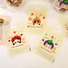 Sacos Plásticos com Zíper Cartoon Atacado para Produtos Assados, Sacos para Embalagem de Confeitaria Floco de Neve, Sacos Stand-Up para Biscoitos