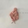 Touca de Tricô para Bebê para Outono e Inverno, Estilosa com Pompom e Tiras para Amarrar, Quente e Protetora para Orelhas de Bebês e Crianças Pequenas, Touca de Inverno