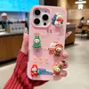 Muñeco Tridimensional Copo de Nieve Árbol de Navidad Dos en Uno Funda para Teléfono Móvil Escarchada Adecuada para Iphone1716Promax Cubierta Protectora