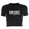 Camiseta de verano con cuello redondo y manga corta para mujer, con estampado de letras y ombligo, estilo europeo y americano