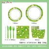 Decoración de Fiesta de Cumpleaños Temática de Kiwi Plato de Frutas Plato de Papel Desechable Vaso de Papel Arreglo de Vajilla de Frutas de Verano