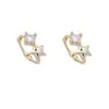 Ear cuffs de estrela de zircônia, mini ear cuffs de pentagrama da moda para estudantes, brincos de novo estilo 2026, não precisam ser removidos