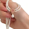 Pulsera de Perlas Rosas con un Toque de Lujo Ligero y Exquisito, Diseño Único, Nuevo Modelo 2024, Regalo para Novia, Regalo para Mejor Amiga