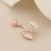 Estilo europeo y americano chica caliente sexy corbata de moño mariposa anillo para ombligo joyería de perforación corporal clavo de ombligo moda personalidad hebilla de ombligo