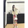 Plissados Miyake 2025 Primavera/Verão Novo Design, Rejuvenescedor, Emagrecedor, Popular e Super Bonita Saia Floral Japonesa