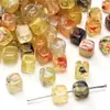 Pacote de Material para Acessórios de Joias, Pulseira, Colar, DIY Feito à Mão, Contas Quadradas Transparentes Acrílicas de Alto Brilho, Duas Cores