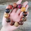 Pulsera de Múltiples Cuentas Hecha de Madera con Buey Tallado, Simbolizando Darle la Vuelta a las Cosas, Doce Signos del Zodiaco, Cuentas de Palo de Rosa para Hombres y Mujeres, Pulsera, Colgante para Coche