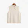 Chaleco de Punto de Cuello Alto de Invierno 2026 Sin Mangas Talla Grande MM Para el Trabajo Capa Superior Suave y Pegajoso Prendas de Punto 25282