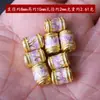 Cuentas Barril Esmalte Cloisonné Chapado en Cobre 18K Cuentas Espaciadoras Pulsera Joyería con Cuentas Accesorios Materiales Hechos a Mano para Bricolaje Cuentas Barril Esmaltadas Cocidas