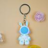 Nuevo llavero con colgante de conejo espacial de dibujos animados, bonito colgante para bolso de pareja de novias, accesorios, pequeño regalo