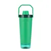 Copo Shaker de Camada Dupla Minimalista Transfronteiriço, Grande Capacidade, com Alça, Copo Térmico de Aço Inoxidável, Portátil, Adequado para Fitness e Suplemento de Proteína