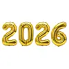2026 Número 16 pulgadas 32 pulgadas 42 pulgadas Set de Globos de Número Año del Caballo Decoración de Celebración de Año Nuevo Globos de Papel de Aluminio