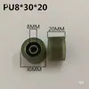 6200 Rodamiento con Recubrimiento de Goma Rodamiento Doble Rueda de PU Resistente al Desgaste Poliuretano Rueda Pequeña de Goma Rueda de Alta Capacidad de Carga 10