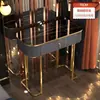 Penteadeira de luxo pequena, conjunto de mesa de maquiagem estilo princesa nórdico moderno simples para quarto