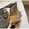 Bolso Cubo Tejido para Vacaciones en la Playa para Mujeres 2026 Nuevo de Verano Tendencia Bolso Cruzado Pequeño Elegante de Paja Más Vendido