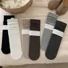 Calcetines de otoño de media pantorrilla estilo coreano patrón oscuro ola otoño e invierno ins modernos estilo japonés encaje holgados calcetines largos
