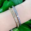 Comercio exterior nueva pulsera de circonita cuadrada redonda en forma de corazón de moda simple fábrica de joyas Joker en stock una generación de cabello