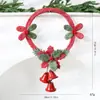 Guirlanda de Natal de Veludo Transfronteiriça Enfeite para Porta da Frente Laço Trançado DIY Decoração de Natal Ornamento Pendurado